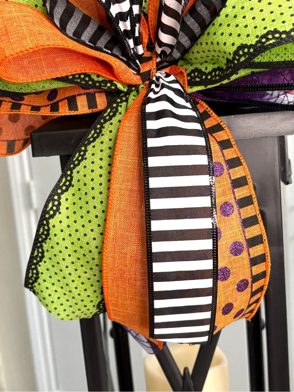 Festive Halloween Multi-Color Decorative Bow - Home Party Supplies